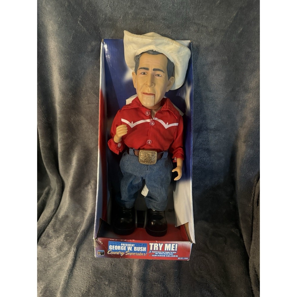 President George W. Bush Country Superstar 14" Talking Singing Doll Not Tested